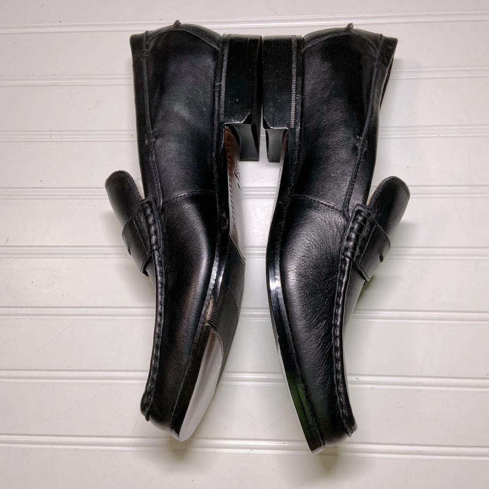 Abeo Bio Mens Size 11.5 Black Slip On Leather Loafers New W/O Box - Picture 3 of 5